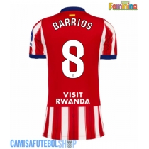 Camisa de time de futebol Atletico Madrid Pablo Barrios #8 Replicas 1º Equipamento Feminina 2026-27 Manga Curta